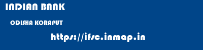 INDIAN BANK  ODISHA KORAPUT    ifsc code